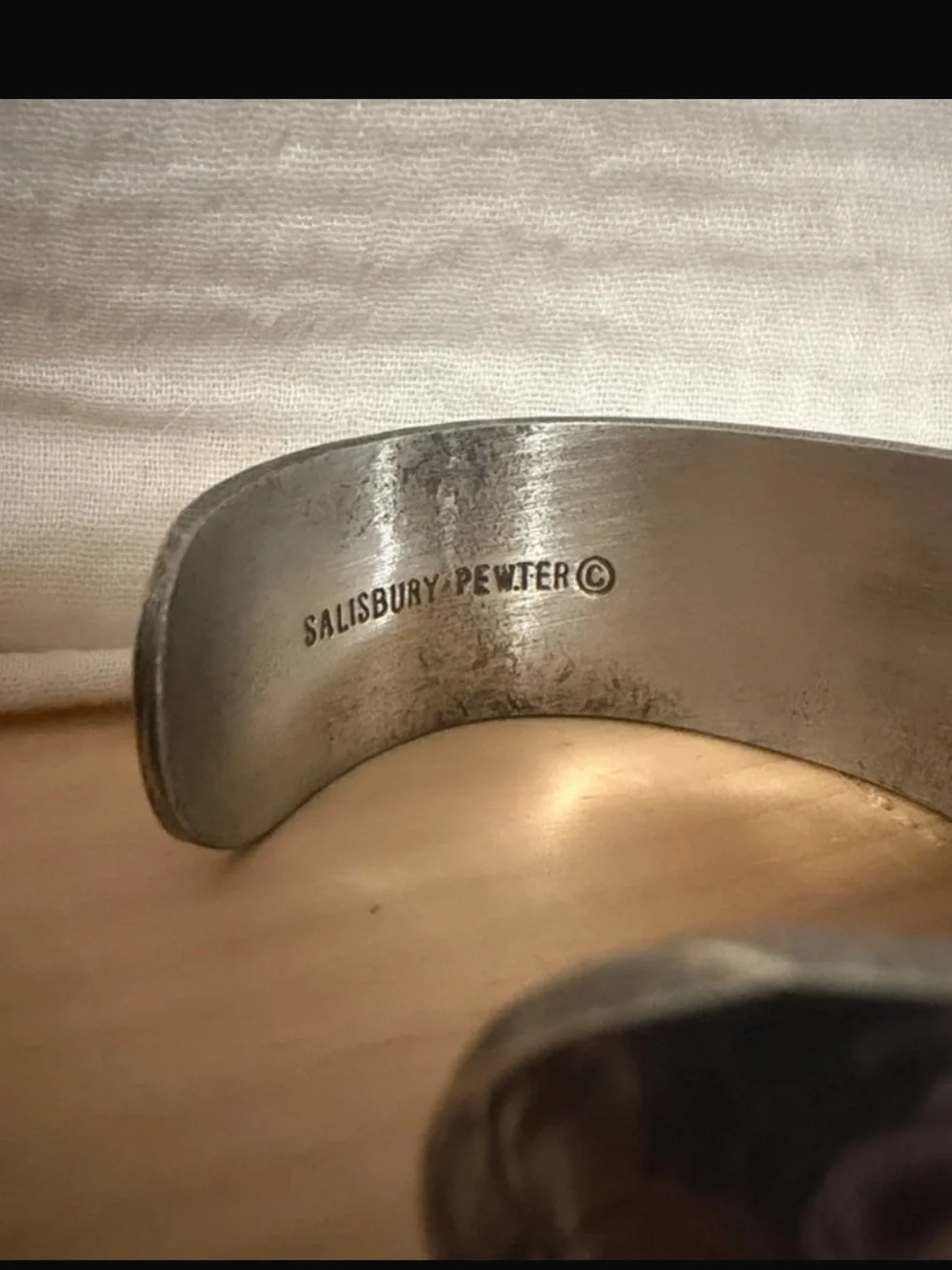 Salisbury Pewter Cuff Bracelet- Flower of the Month- July